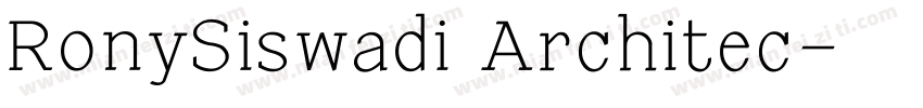 RonySiswadi Architec字体转换